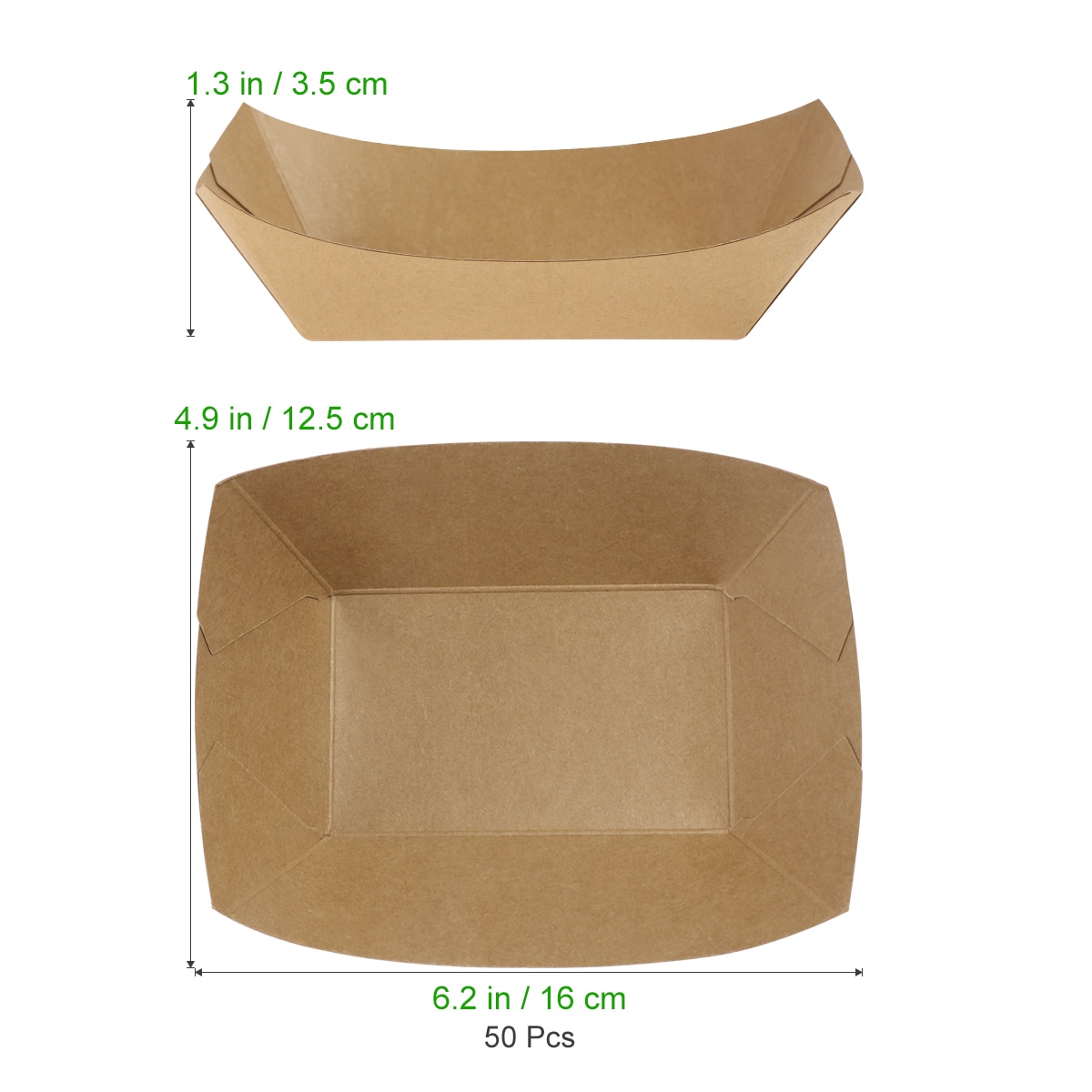 50pc Ship Shape Takeout Container
