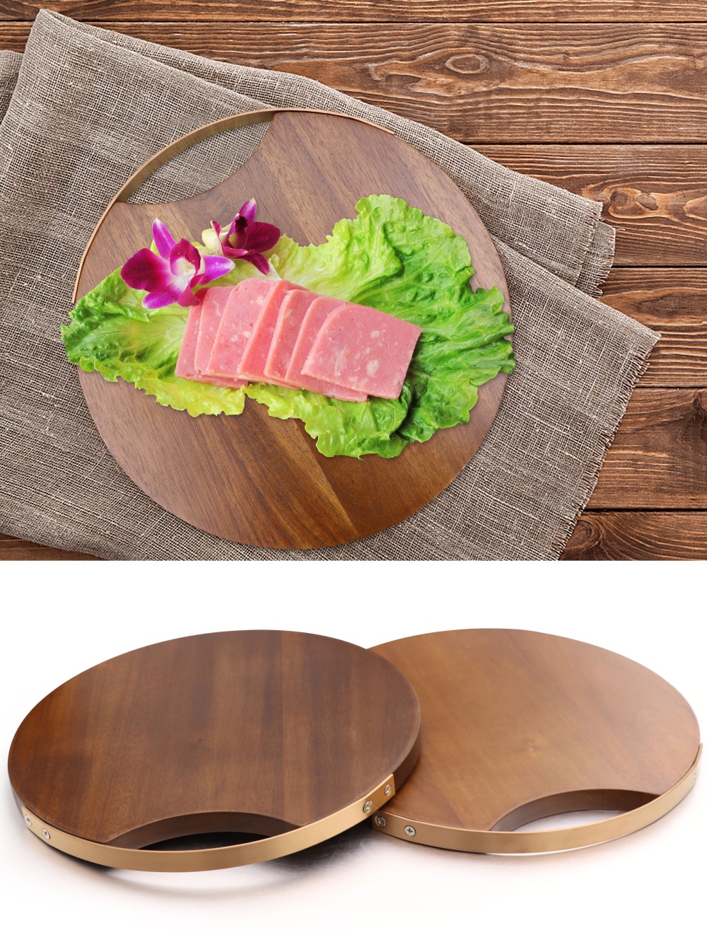 Circular Wooden Cheese Board