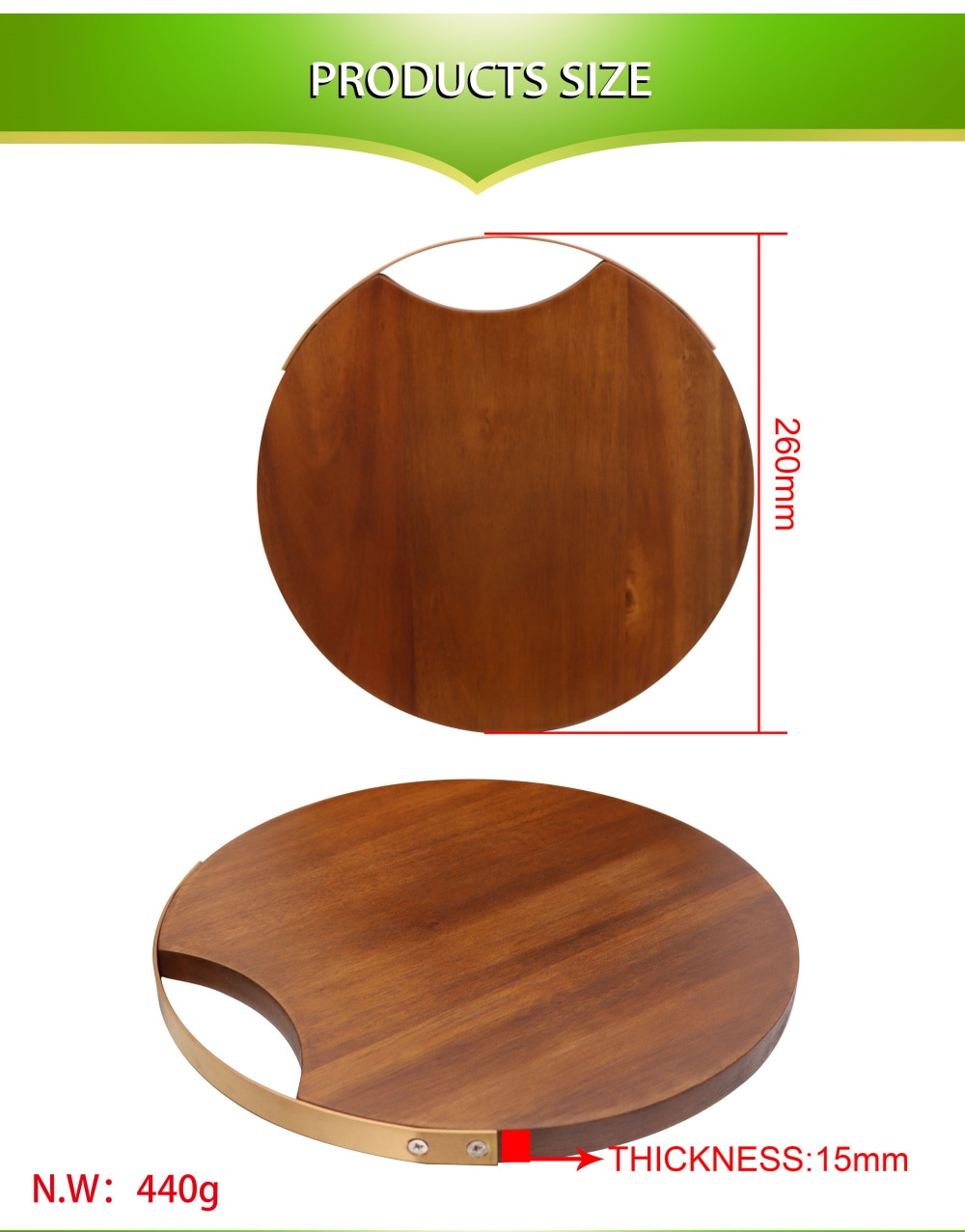 Circular Wooden Cheese Board