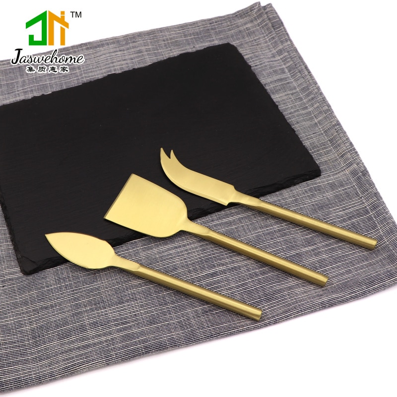 3pc Gold Plated Cheese knife set