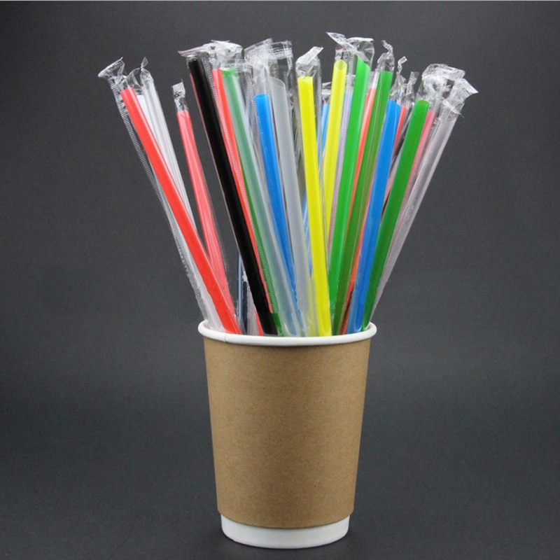 100 Piece Individually Wrapped Straws Unique Restaurant Supplies