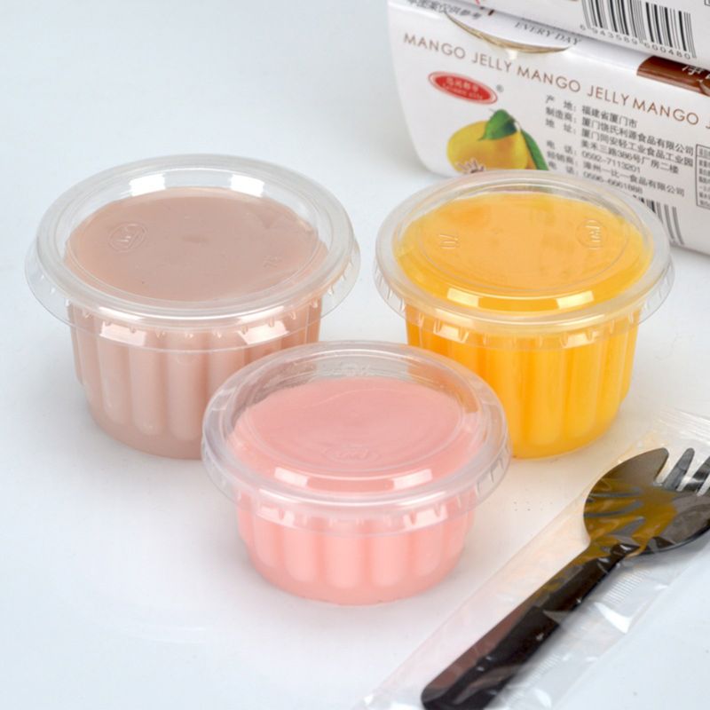 50Pcs Disposable Cups Set Of 120ml Sauce Container Pot Jello Shot Cup Slime Storage With Lid For Ketchup 37MF