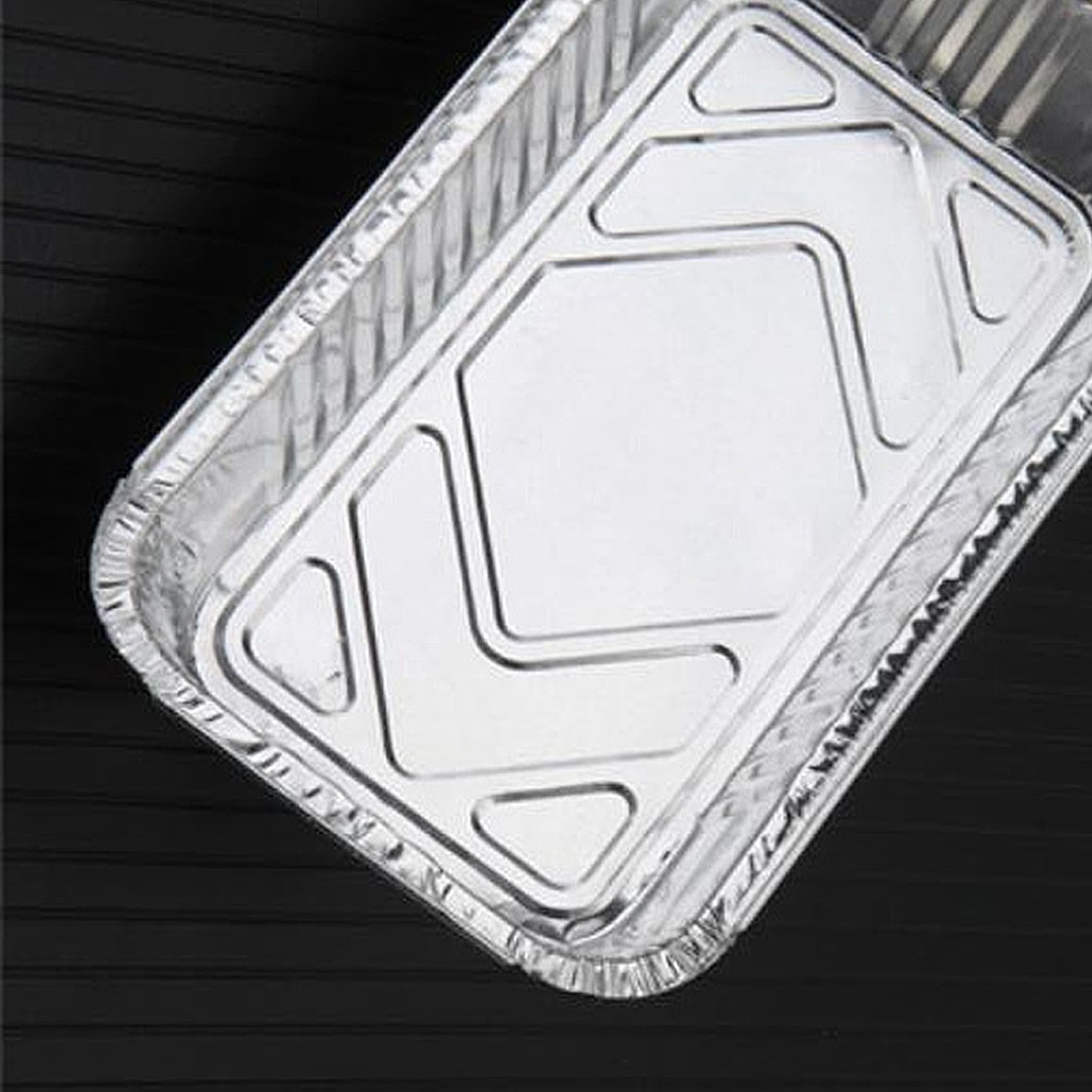 25x Disposable Tinfoil Baking Pan Takeaway Food Container BBQ Tray