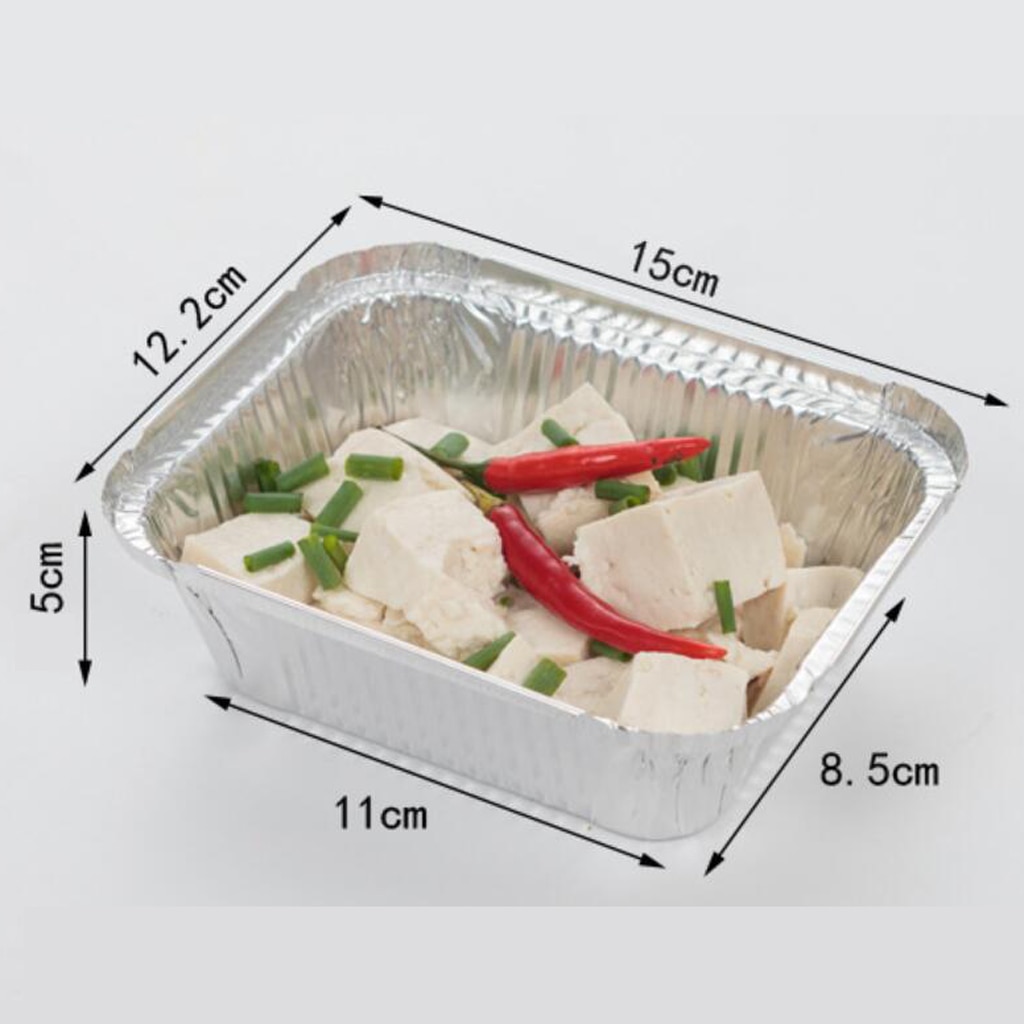 25x Disposable Tinfoil Baking Pan Takeaway Food Container BBQ Tray