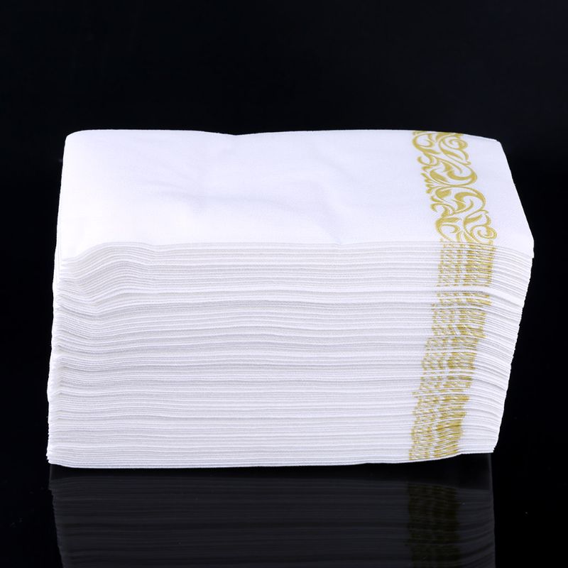 Disposable Hand Towels & Decorative Bathroom Napkins | Soft and Absorbent Linen-Feel Paper Guest Towels for Kitchen, Parties