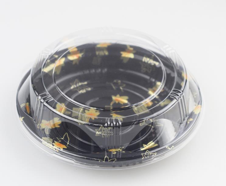 Disposable Round Sushi Takeout Packing Box Large Disc Food Trays