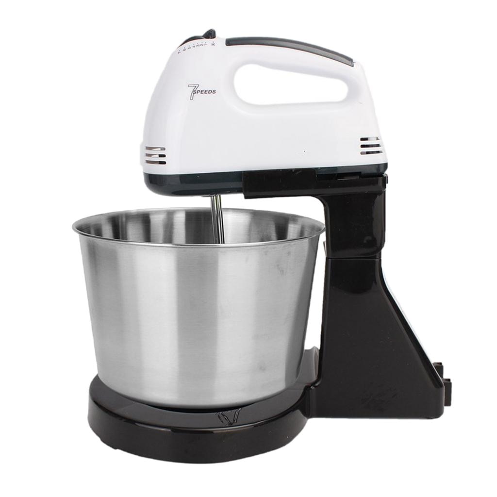 Electric Hand Mixer 7-Speed Mini with Bucket Stand Mixer for Baking Cake
