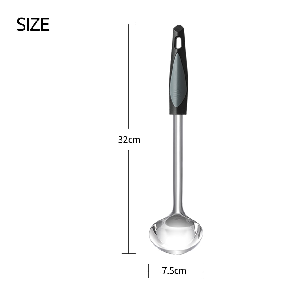 Large Stainless Steel Ladle with Grip